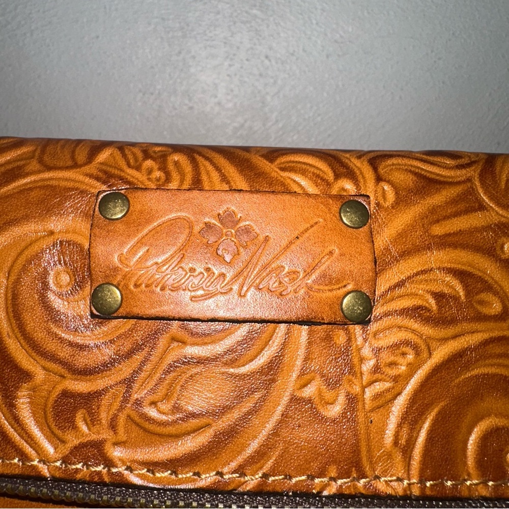 Patricia Nash Tooled Leather Foldover Wristlet - Picture 2 of 10
